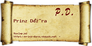Prinz Dóra névjegykártya